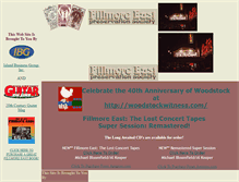 Tablet Screenshot of fillmore-east.com